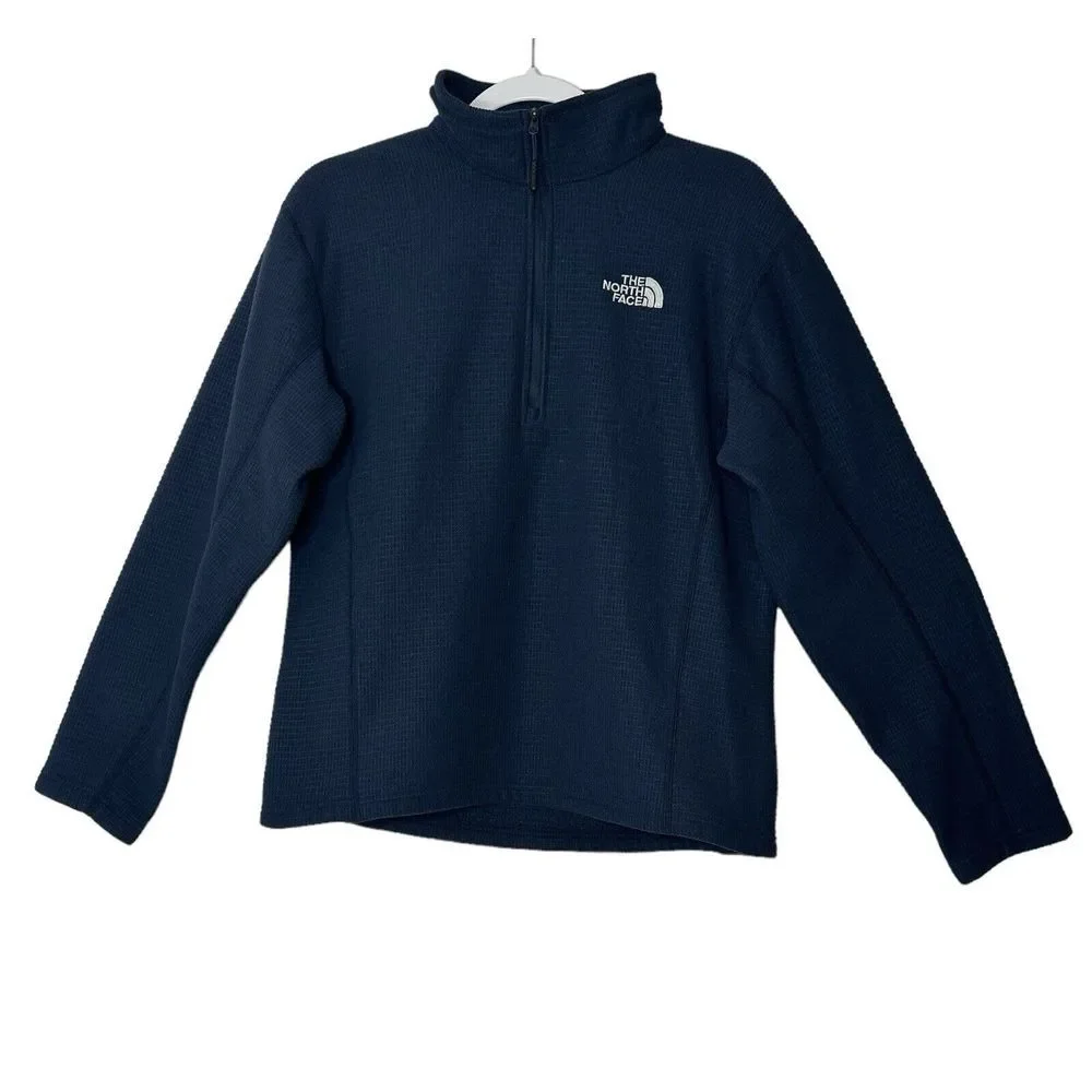 The North Face Jacket Men's Medium Full Zip Navy Outdoor Athletic Stretch